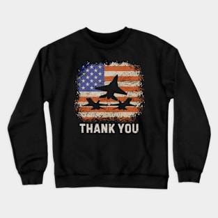 Air Force US Veterans American Flag 4th of July Patriotic Crewneck Sweatshirt